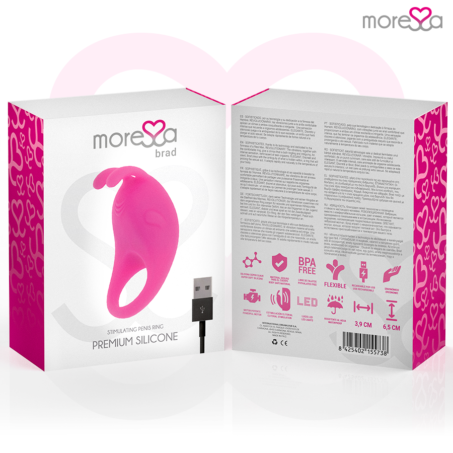 MORESSA - BRAD PREMIUM SILICONA RECARGABLE ROSA