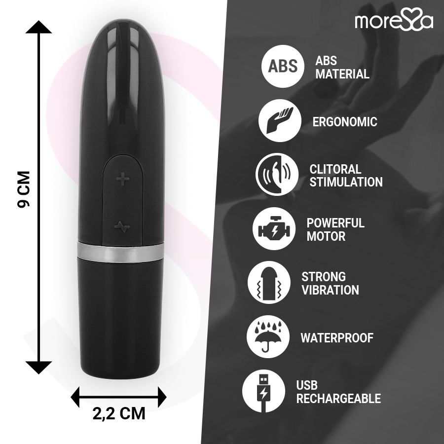 MORESSA - VIBRADOR ESTIMULADOR IVY DE VIAJE NEGRO