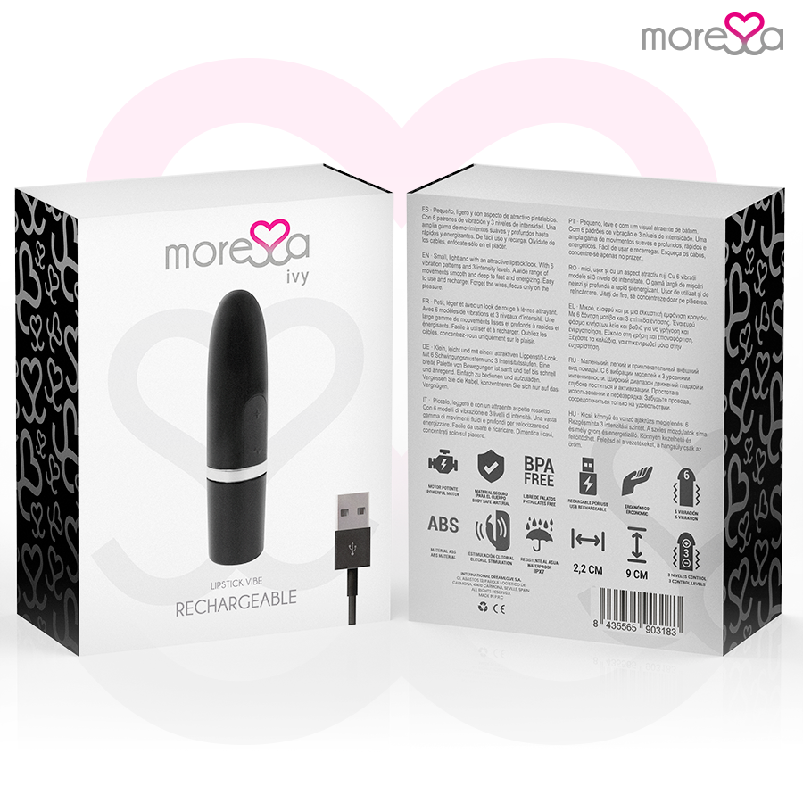 MORESSA - VIBRADOR ESTIMULADOR IVY DE VIAJE NEGRO