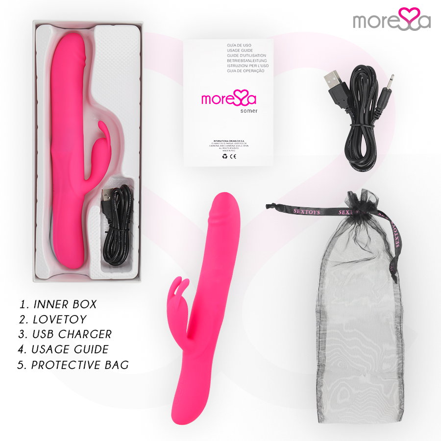 MORESSA - VIBRADOR SOMER PREMIUM CON ROTACIÓN MÚLTIPLE