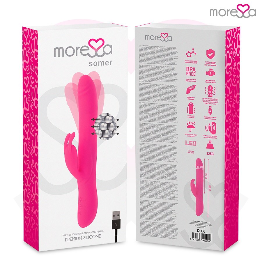 MORESSA - VIBRADOR SOMER PREMIUM CON ROTACIÓN MÚLTIPLE