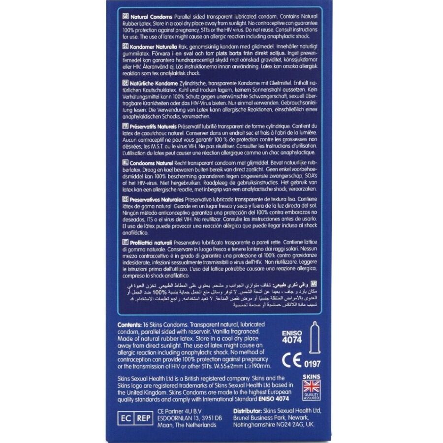 SKINS - NATURAL PREMIUM CONDOMS PACK 16