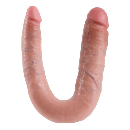 KING COCK - GRANDE EN FORMA DE U, DOBLE PROBLEMA, CARNE, 17,8 CM