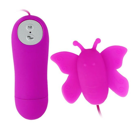 BAILE - LOVE EGGS ESTIMULADOR DE CLÍTORIS MARIPOSA 12 VELOCIDADES CONTROL REMOTO LILA