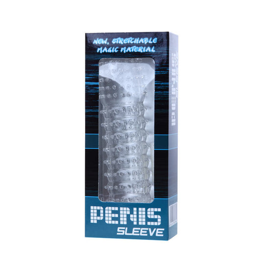 BAILE - FUNDA PARA EL PENE CON PUNTOS ESTIMULANTES MORADA 14 CM