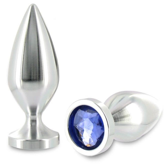 METAL DURO - PLUG ANAL ALUMINIO CRISTAL COLOR MEDIANO 8.89CM