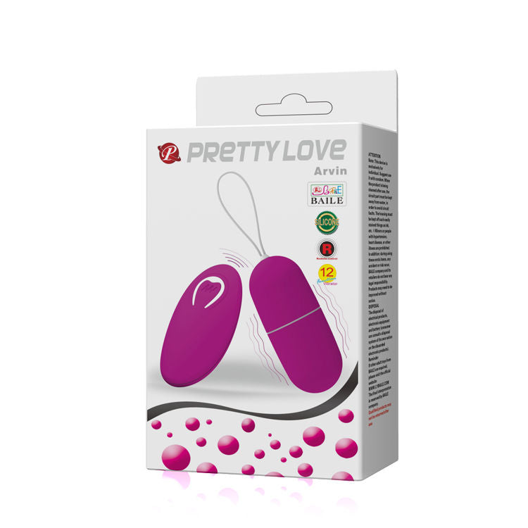 PRETTY LOVE - ŒUF VIBRANT ARVIN TÉLÉCOMMANDE 12V 