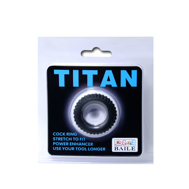 BAILE - ANILLO PARA EL PENE TITAN NEGRO 1.9 CM 