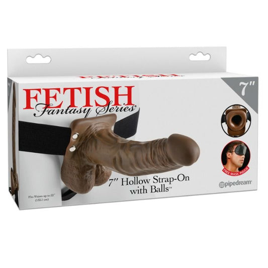 SERIE FETISH FANTASY - SERIE 7 STRAP-ON HUECO CON BOLAS