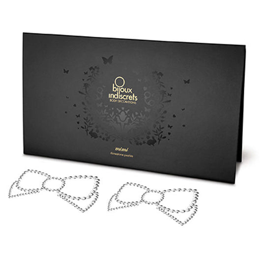 BIJOUX - CUBREPEZONES MIMI BOW PLATA