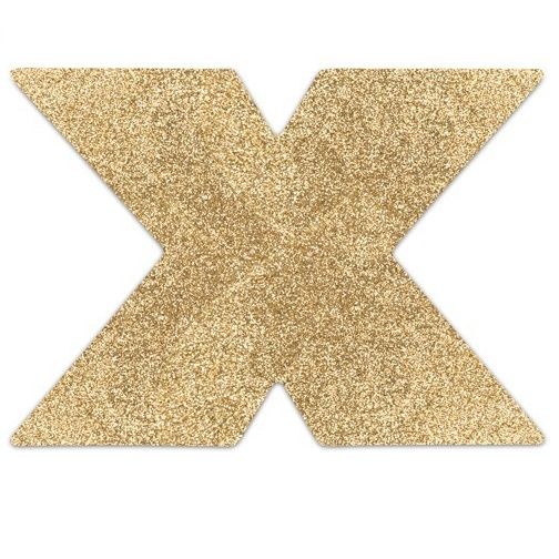 BIJOUX - CUBREPEZONES INDISCRETS FLASH CROSS DORADO