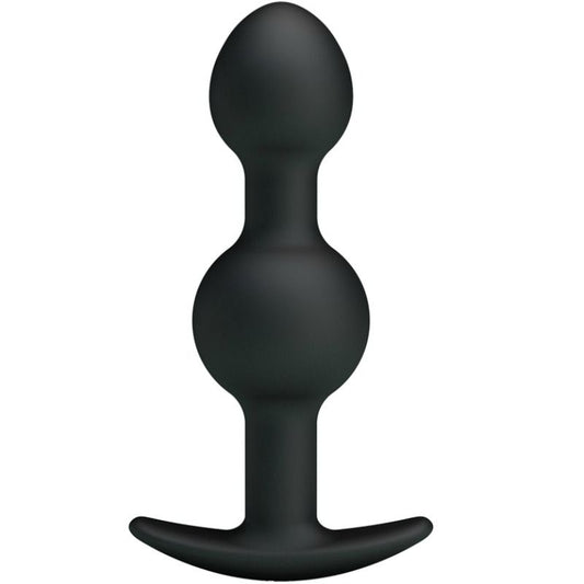 PRETTY LOVE - BOLAS ANALES DE SILICONA DE ESTIMULACIÓN ESPECIAL 10,3 CM NEGRAS