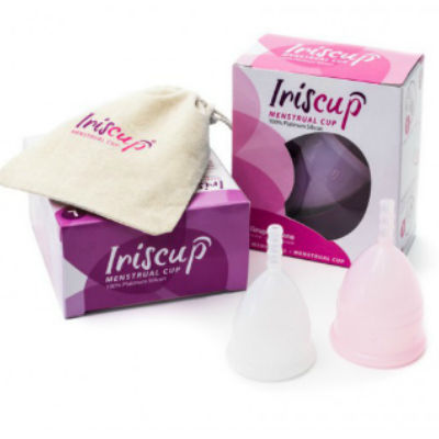 IRISCUP - GRANDE COUPE MENSUEL ROSE + SAC DE STÉRILISATION GRATUIT