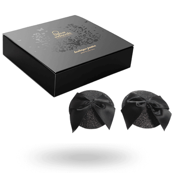 BIJOUX - CACHE-TETONS BURLESQUE BRILLANTS AVEC NŒUD