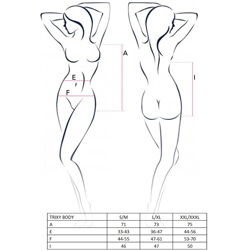 PASSION - WOMAN TRIXY TEDDY BLACK SIZE L/XL