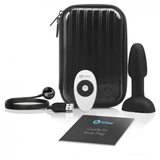 B-VIBE - PLUG ANAL DE CONTROL REMOTO CON RIMMING PEQUEÑO NEGRO