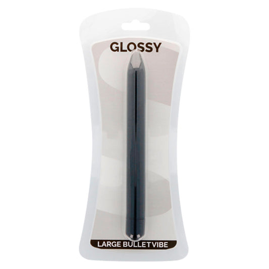 GLOSSY - VIBRADOR DELGADO NEGRO