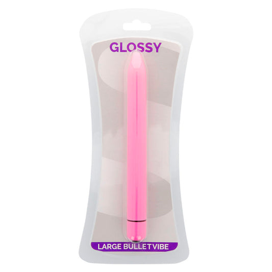 GLOSSY - VIBRADOR DELGADO ROSA OSCURO