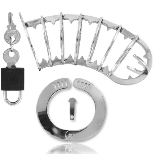 METAL HARD - JAULA PARA PENE CON CIERRE DE SEGURIDAD 14 CM