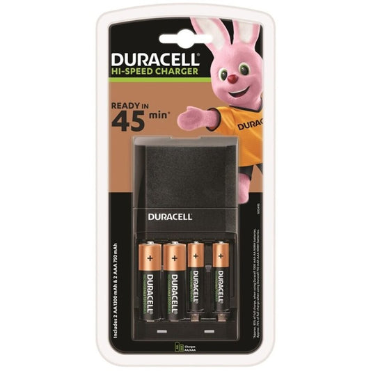 DURACELL - CARGADOR 45MIN. + 2xAA 1700mAh + 2xAAA 750mAh