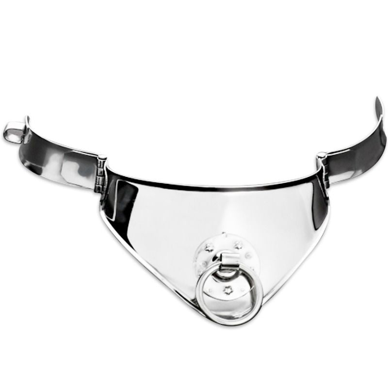 COLLAR DE RESTRICCIÓN DE METAL DURO CON ANILLA Y CANDADO 12,5 CM