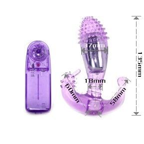 BAILE - ESTIMULADOR VAGINAL Y ANAL LILA CON VIBRACIÓN