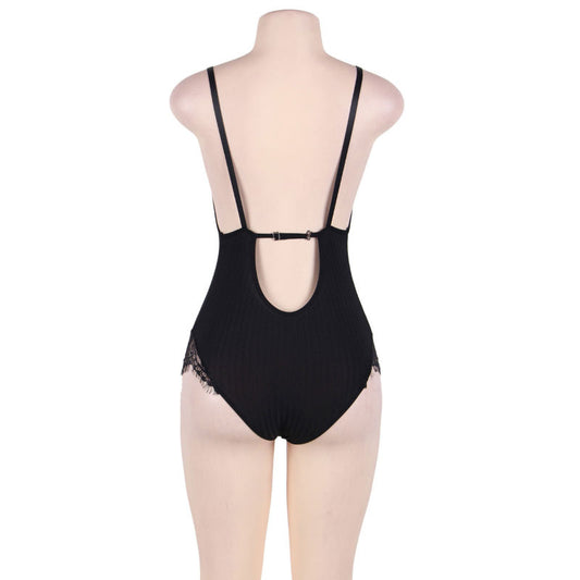 SUBBLIME - TEDDY QUEEN PLUS CON TRANSPARENTES Y FLECOS NEGRO