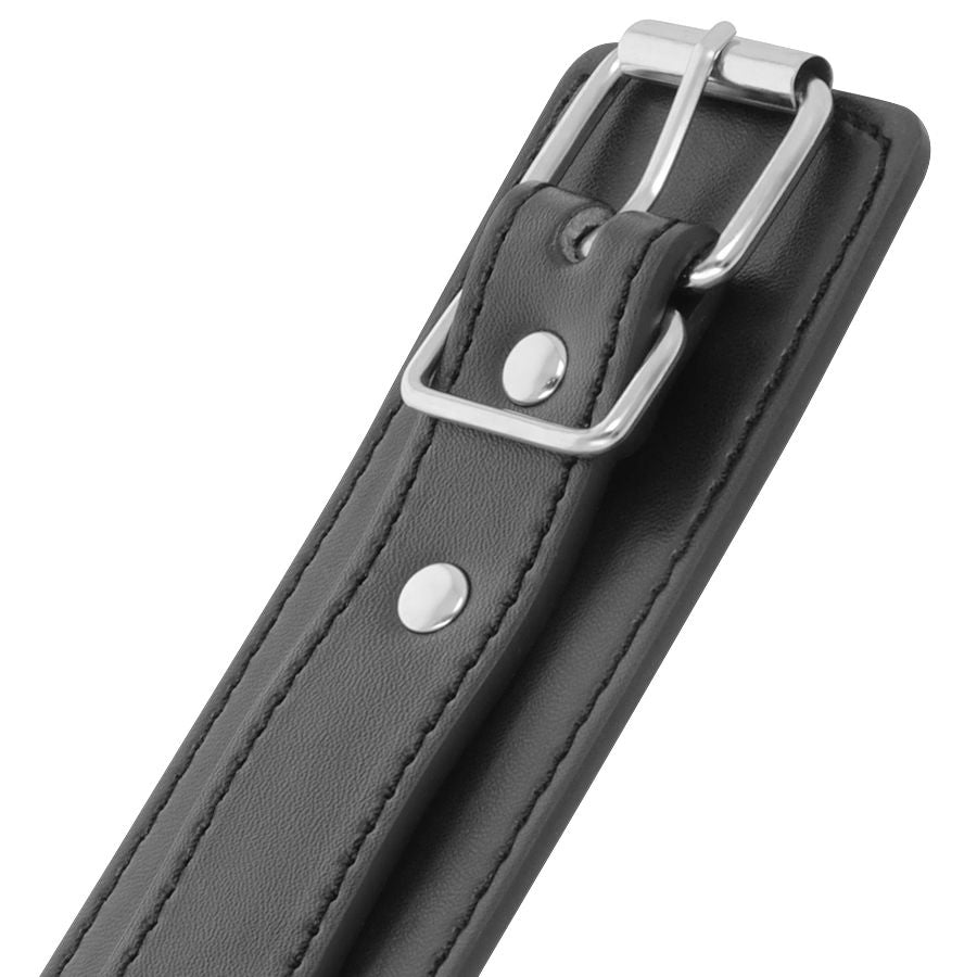 OBSCURITÉ - MENOTTES NOIRES RÉGLABLES AVEC DOUBLE BANDE DE RENFORT