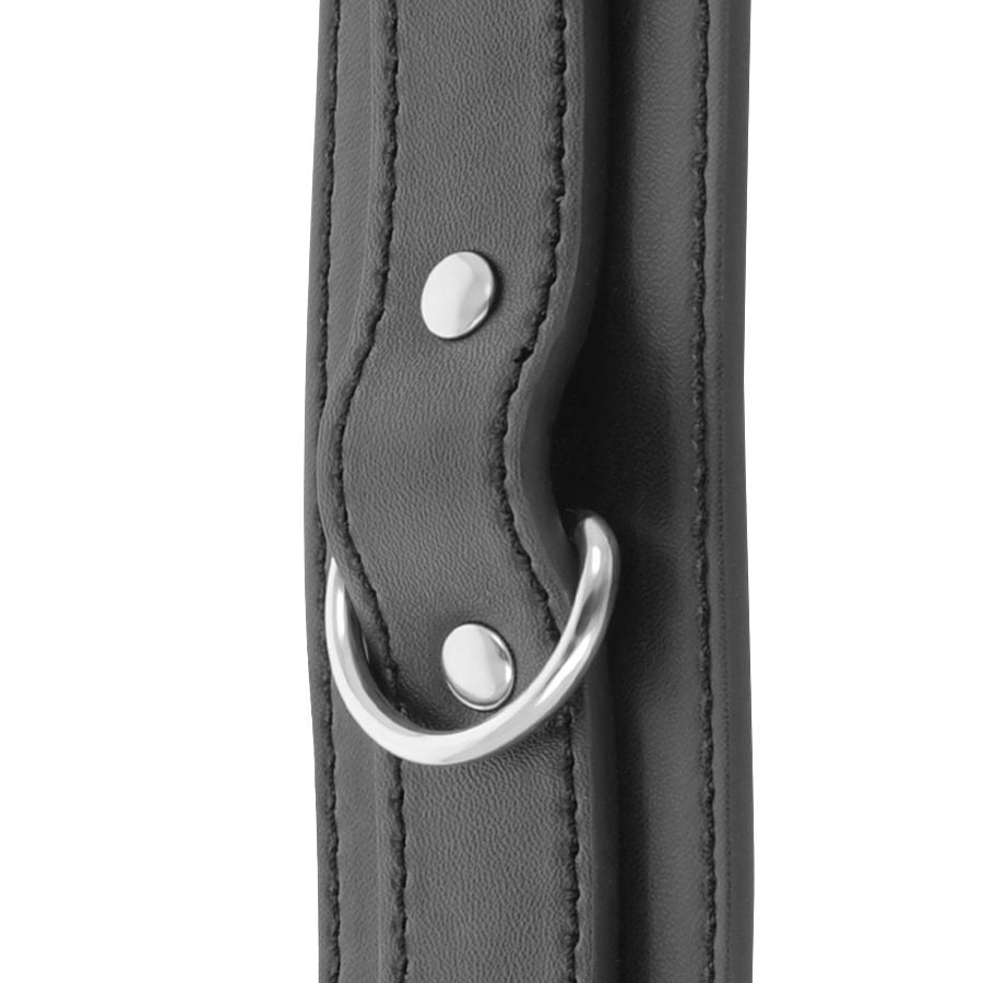 OBSCURITÉ - MENOTTES NOIRES RÉGLABLES AVEC DOUBLE BANDE DE RENFORT