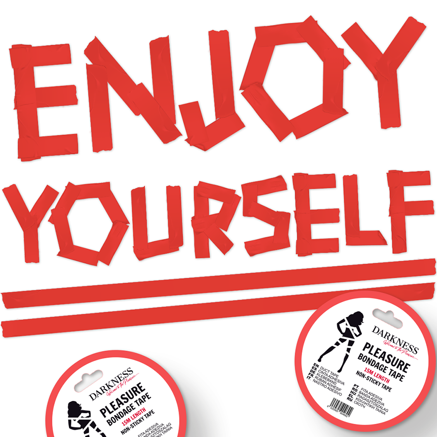 DARKNESS - CINTA BONDAGE ROJA NO ADHESIVA 15 M