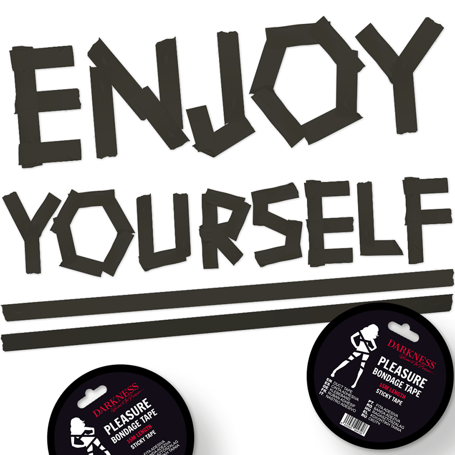 OSCURIDAD - CINTA BONDAGE ADHESIVA NEGRA 15M