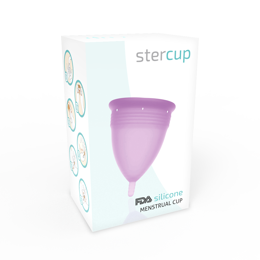 STERCUP - COPA MENSTRUAL DE SILICONA FDA VIOLETA - TALLA L
