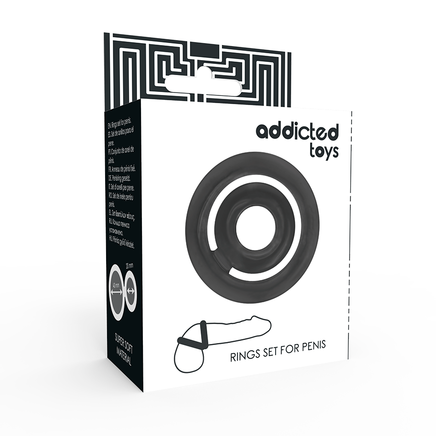 JUGUETES ADICTOS - POTENZ - ANILLO C PARA EL PENE NEGRO