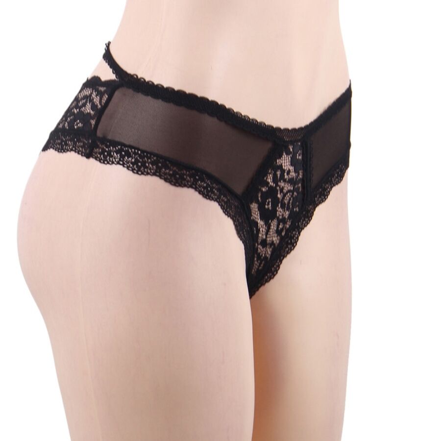 QUEEN LINGERIE - CULOTTE EN DENTELLE FLORALE S/M