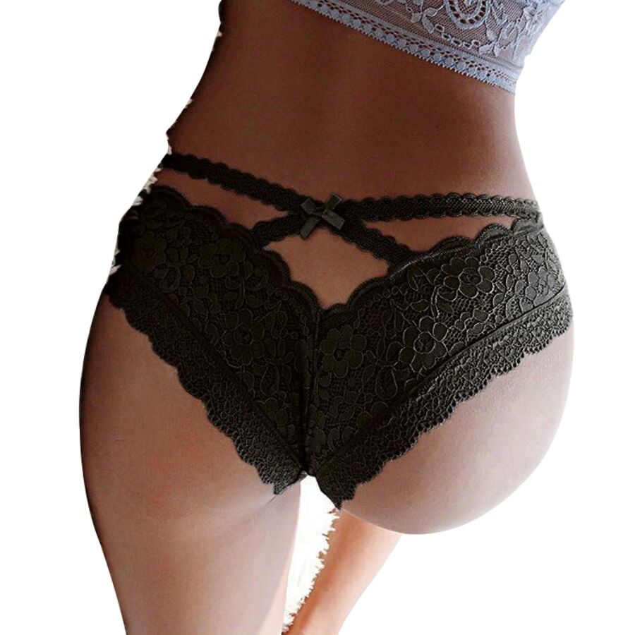 QUEEN LINGERIE - CULOTTE EN DENTELLE FLORALE S/M