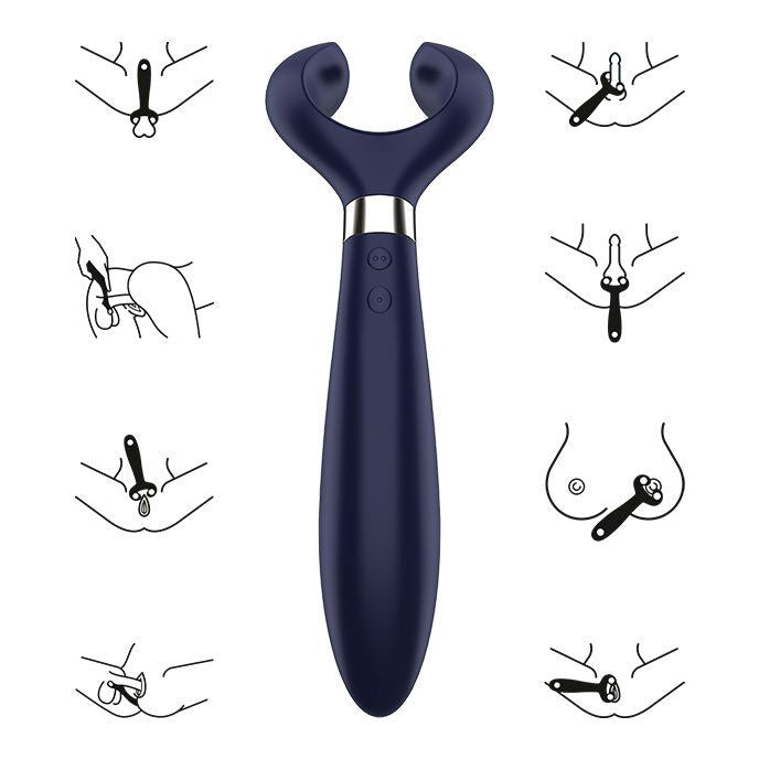 SATISFYER - MULTIVIBRADOR DIVERSIÓN SIN FIN 3 AZUL