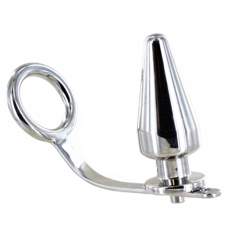 ANILLO DE ACERO DURO CON TAPÓN ANAL DE 45 X 50 MM