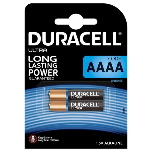 DURACELL - PILA ULTRA POTENTE ALCALINA AAAA MX2500 1,5V 2 UNIDADES