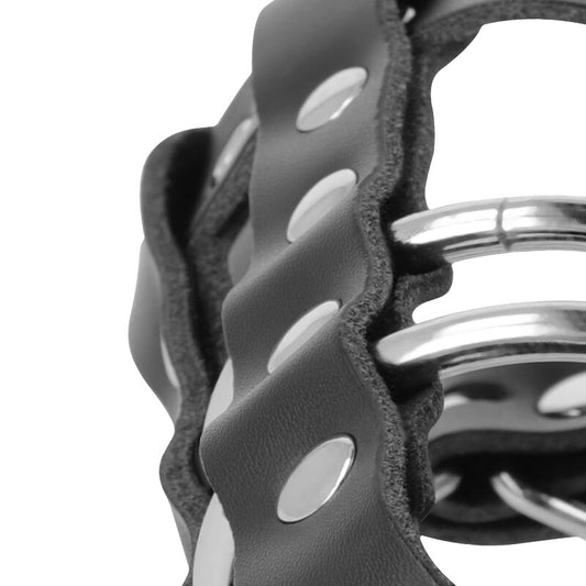 OSCURIDAD - JAULA DE CASTIDAD DE CUERO CON CIERRE