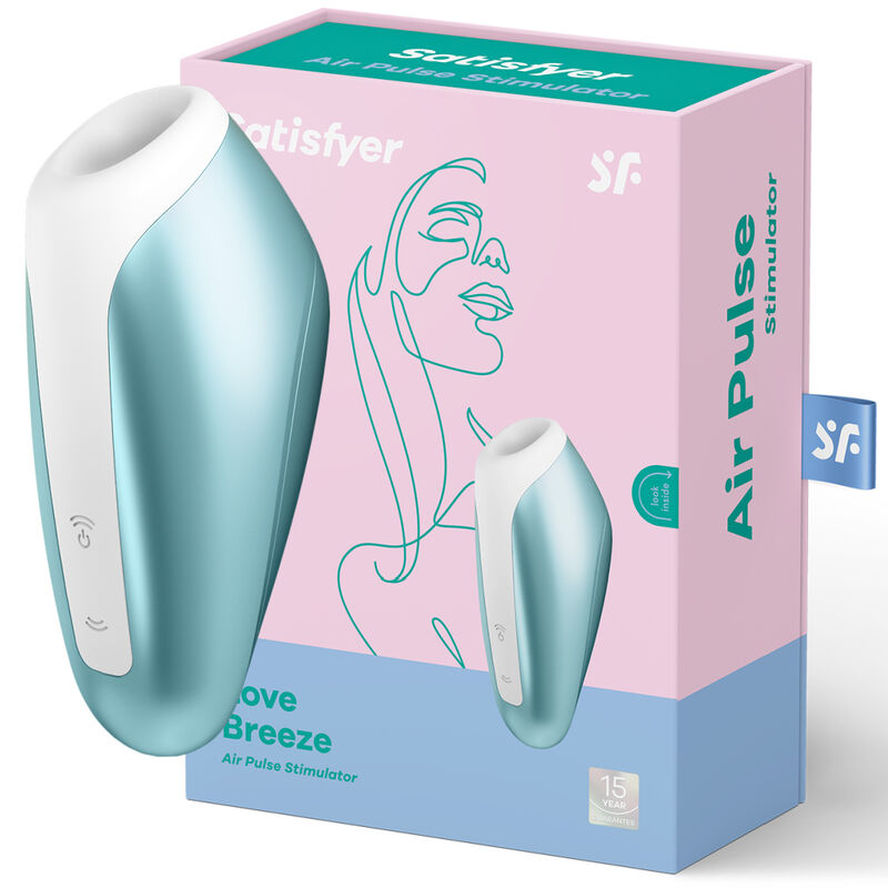 SATISFYER - SUCCIONADOR LOVE BREEZE AZUL HIELO