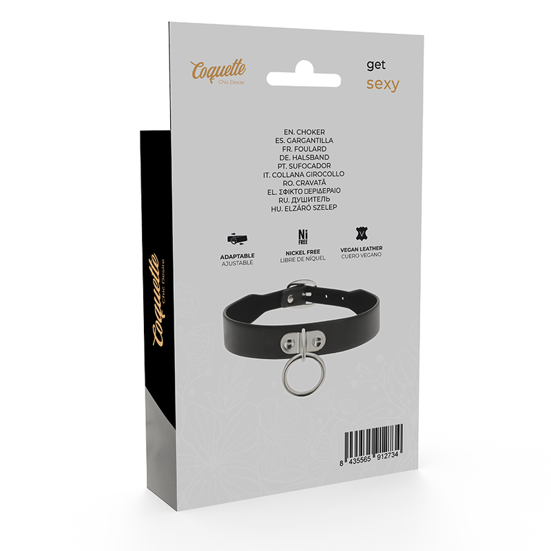 COQUETTE CHIC DESIRE - COLLIER EN CUIR VEGAN ACCESSOIRE FÉTICHISME FEMME