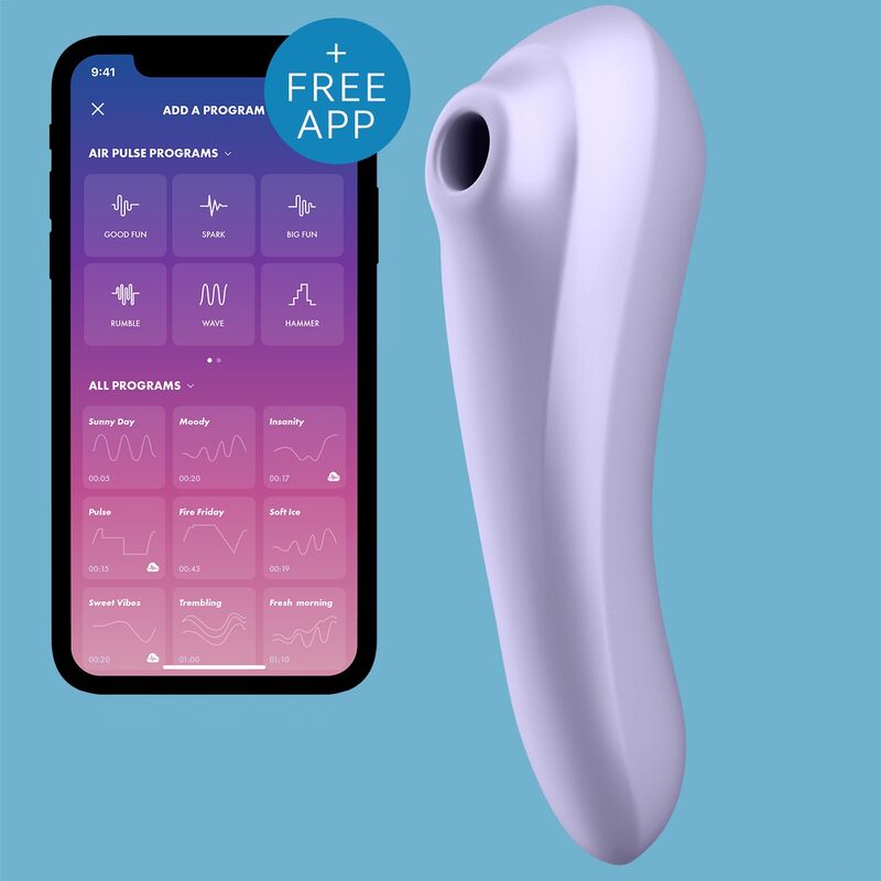 SATISFYER - VIBRADOR DE PULSO DE AIRE DE DOBLE PLACER MALVA