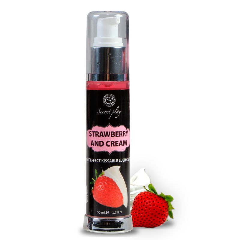 SECRETPLAY - LUBRIFIANT 2-1 EFFET CHALEUR FRAISE &amp; CRÈME 50 ML