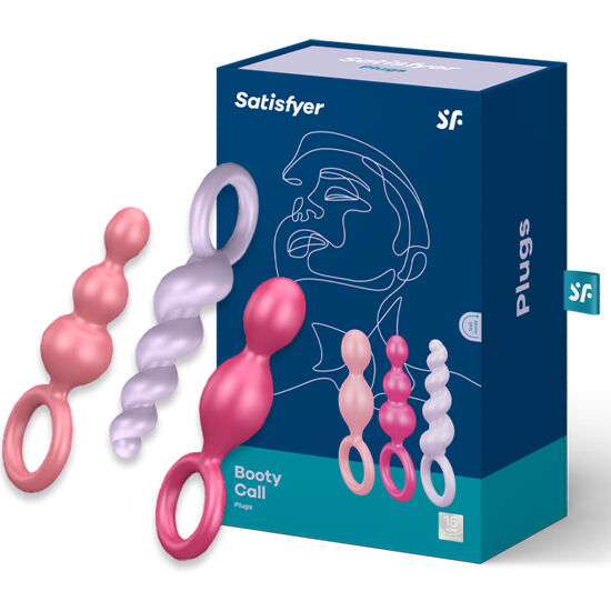 SATISFYER - LOT DE 3 PLUGS ANAL TRICOLORE