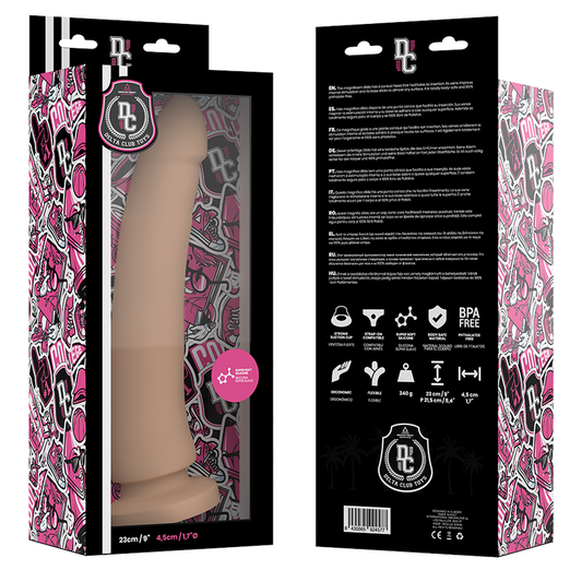 DELTA CLUB - JUGUETES DILDO NATURAL SILICONA MÉDICA 23 CM -O- 4.5 CM