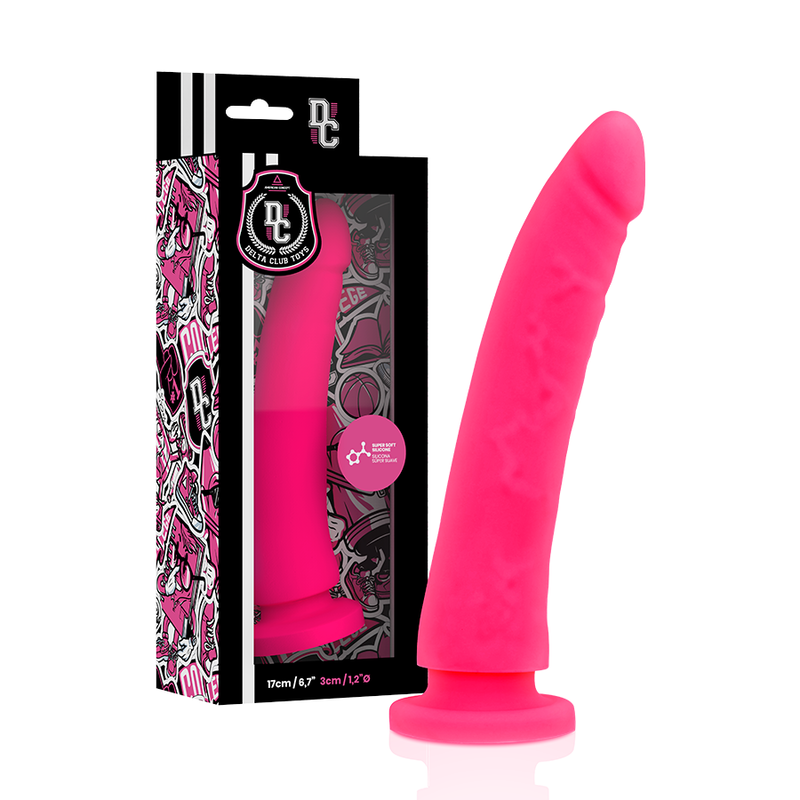 DELTA CLUB - JUGUETES ARNÉS + DONG SILICONA ROSA 17 CM -O- 3 CM