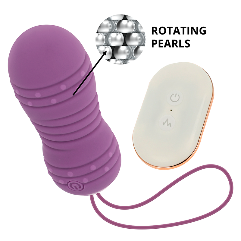 OHMAMA - HUEVO GIRATORIO DE CONTROL REMOTO 7 PATRONES MORADO