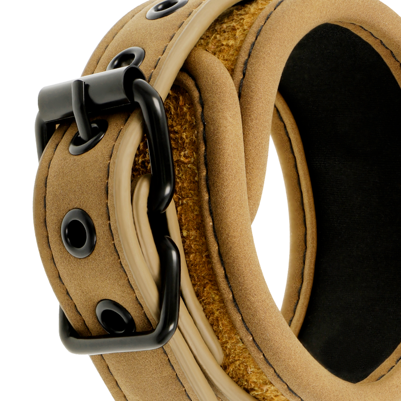 FETISH SUBMISSIVE ORIGEN - MENOTTES EN CUIR VEGAN AVEC DOUBLURE EN NÉOPRÈNE