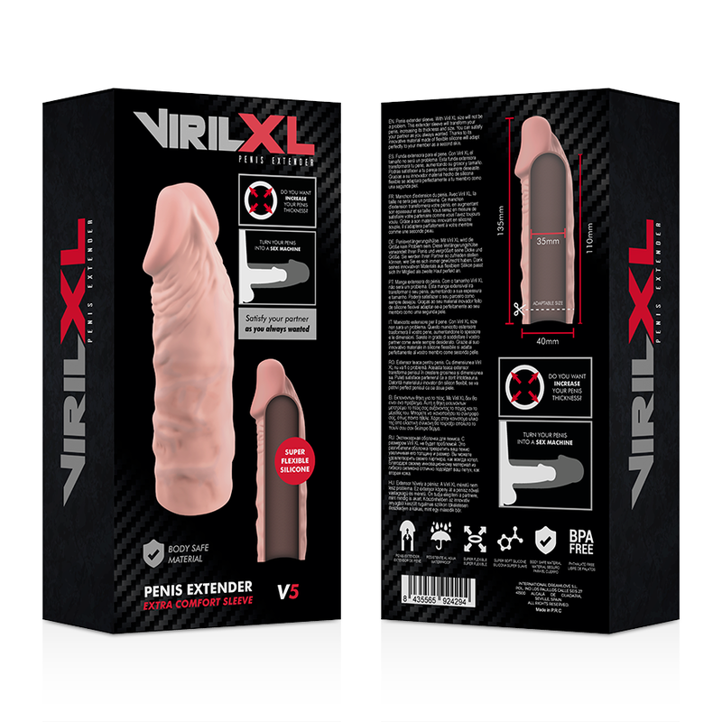 VIRILXL - EXTENSIÓN DE PENE NATURAL DE SILICONA LÍQUIDA V5