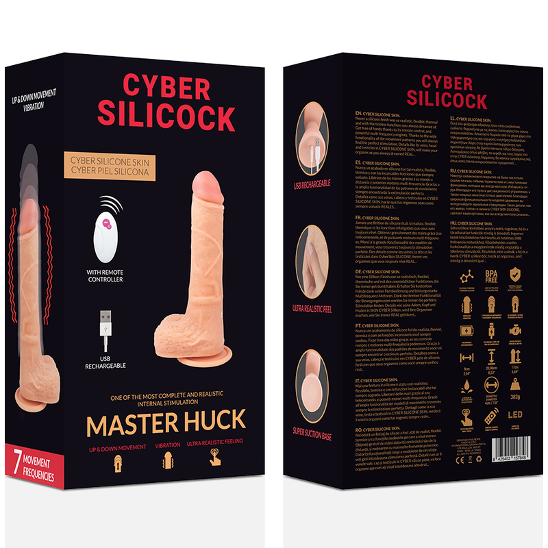 CYBER SILICOCK - CONTROL REMOTO REALISTA MAESTRO HUCK 20.9 CM -O- 4 CM